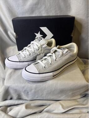 Converse CTAS Street Slip Silver Sneakers Size 6.5 [A25]